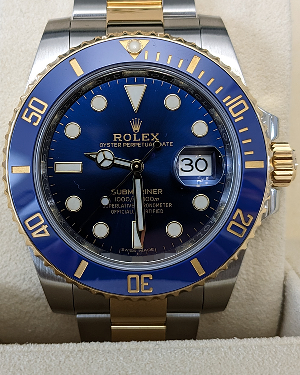 2016 Rolex Submariner Date "Bluesy" 40MM Blue Dial Oystersteel Bracelet (116613LB)