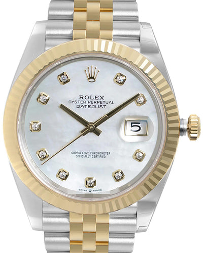 Rolex Datejust 41MM Mother of Pearl Dial Two-Tone Jubilee Bracelet (126333)