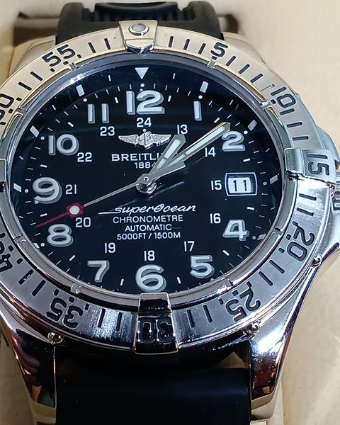 2004 Breitling Superocean Steel Black Dial (A17360) – Grailzee