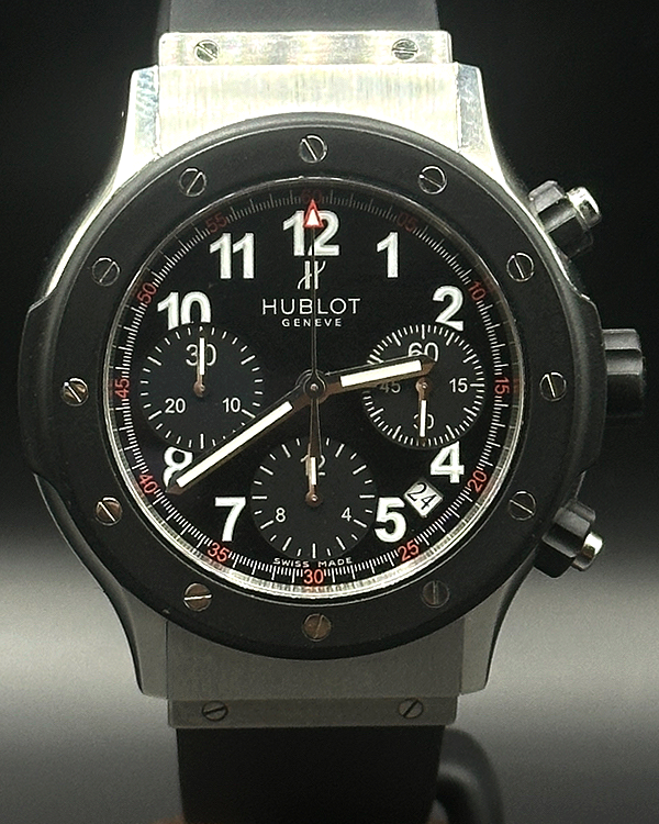 Hublot Super B Chronograph 42MM Black Dial Rubber Strap (1926.10)