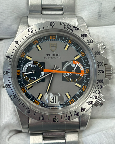 1972 (Serial  77****) Tudor Chronograph "Monte Carlo" 40MM Grey Dial Steel Bracelet (7159/0)
