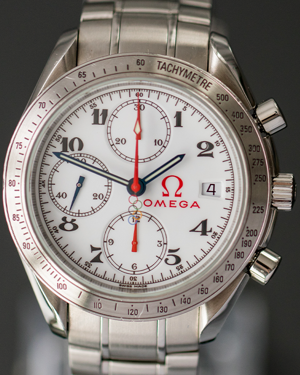 Omega Speedmaster Date Olympic Games 40MM White Dial Steel Bracelet (323.10.40.40.04.001)