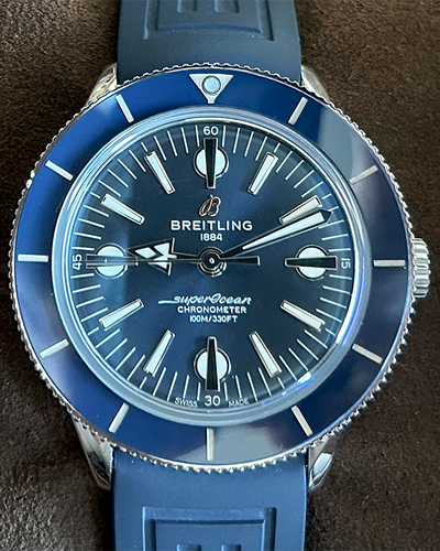 No Reserve - 2020 Breitling Superocean Heritage 57 42MM Blue Dial Rubber Strap (A10370161C1X1)