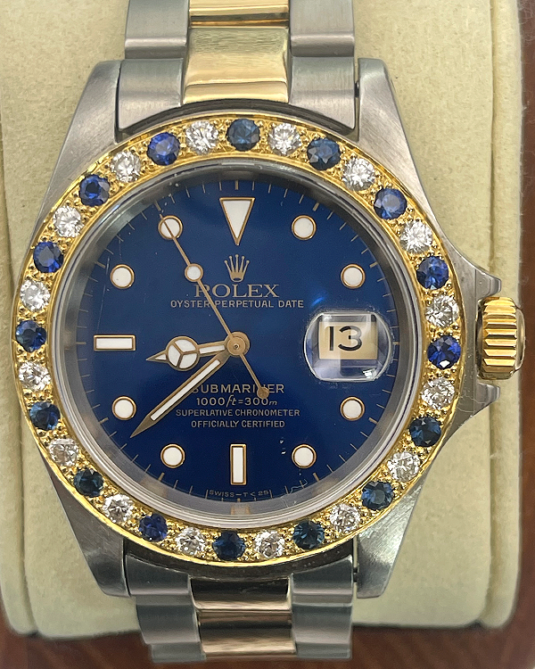 Rolex Submariner Date "Bluesy" 40MM Blue Dial Two-Tone Oyster Bracelet (16613)