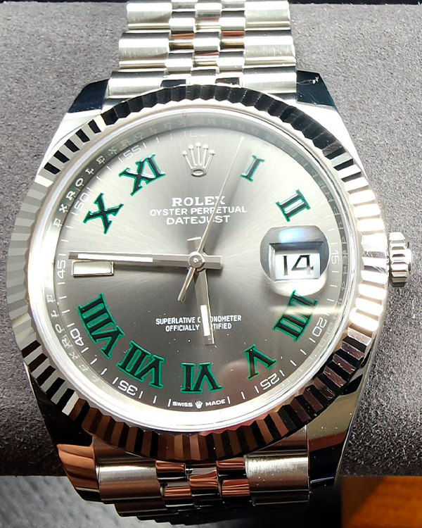 2022 Rolex Datejust "Wimbledon" 41MM Slate Dial Jubilee Bracelet (126334)