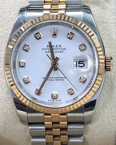 2009 Rolex Datejust 36MM White Dial Two-Toned Jubilee Bracelet (116231)