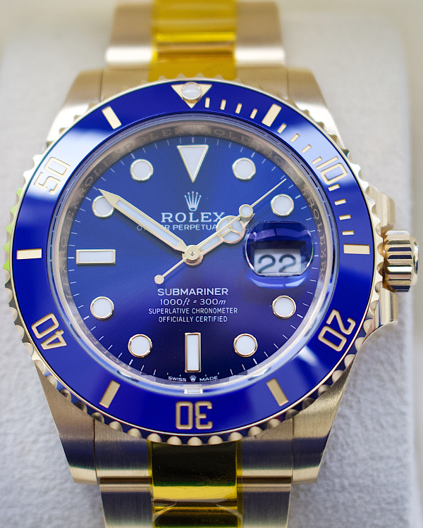 2024 Rolex Submariner Date "Bluesy" 41MM Blue Dial Yellow Gold Oyster Bracelet (126618LB)