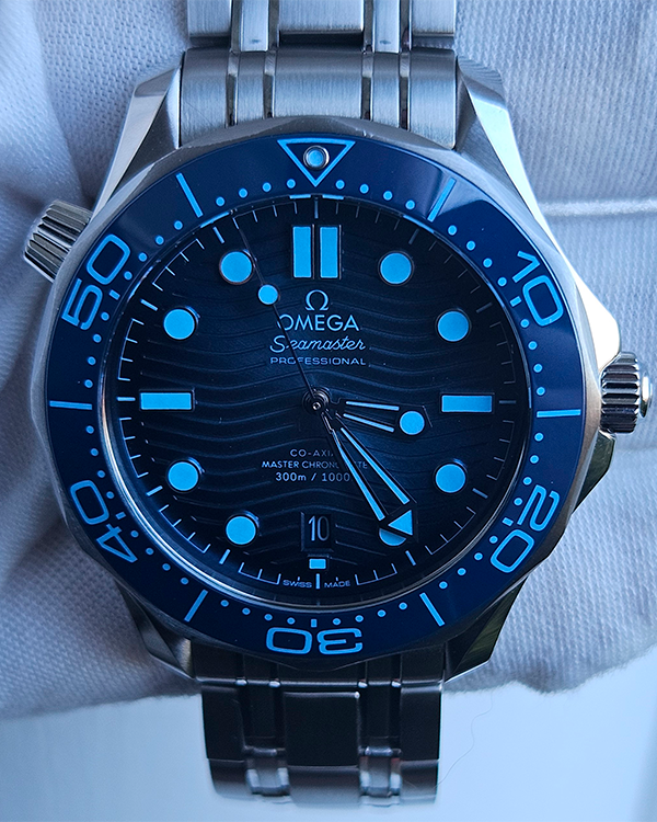 2023 Omega Seamaster  Diver 300m 75th Anniversary 42MM Summer Blue Dial Steel Bracelet (210.30.42.20.03.003)