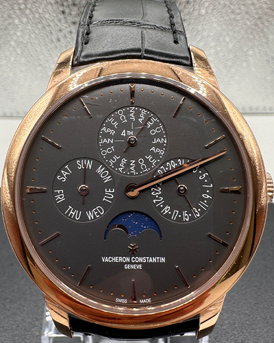 2021 Vacheron Constantin Patrimony Perpetual Calendar Ultra-thin Rose Gold Grey Dial (43175/000R-B343)