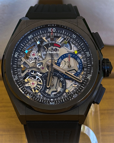 2022 Zenith Defy 21 El Primero 44MM Skeleton Dial Rubber Strap (49.9000.9004/78.R582)