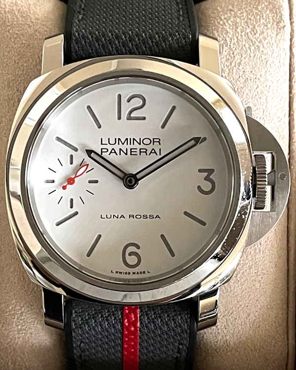 2023 Panerai Luminor Luna Rossa 44MM White Dial Rubber Strap (PAM01342)