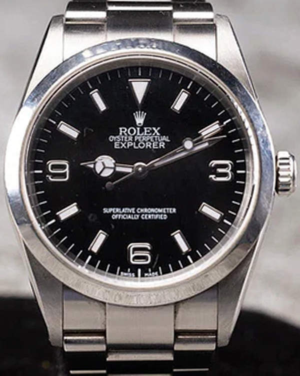 2001 Rolex Explorer 36MM Black Dial Steel Bracelet (14270)