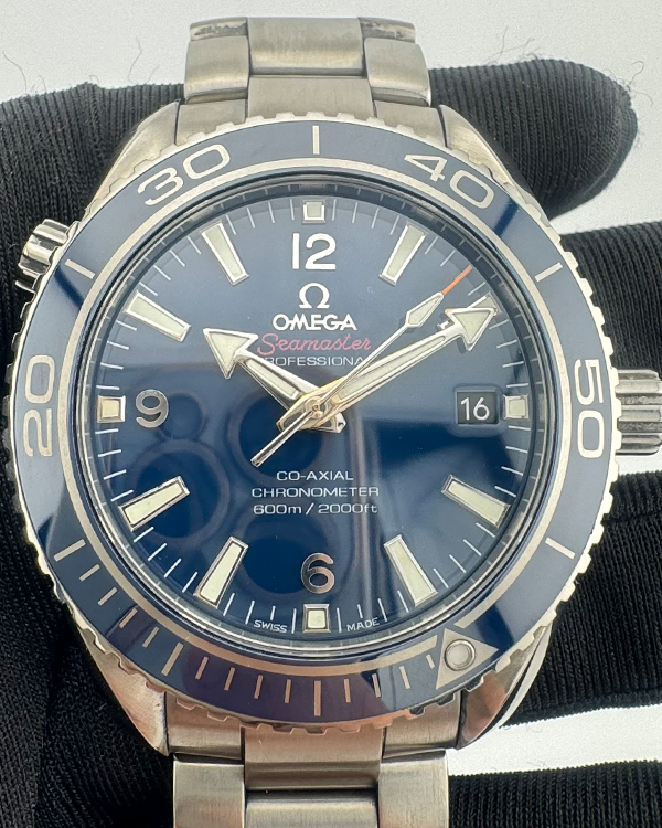 2019 Omega Seamaster Planet Ocean 42MM Blue Dial Titanium Bracelet (232.90.42.21.03.001)