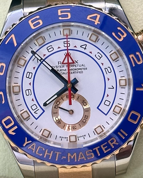 2012 Rolex Yacht-Master II 44MM Two-Tone Steel and Rose Gold White 