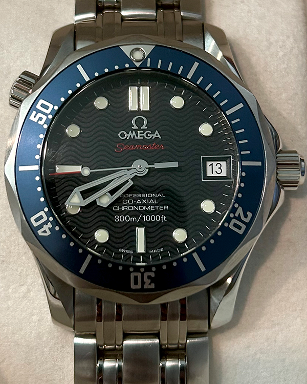 No Reserve - 2016 Omega Seamaster Diver 300M 36.25MM Blue Dial Steel Bracelet  (2222.80.00)