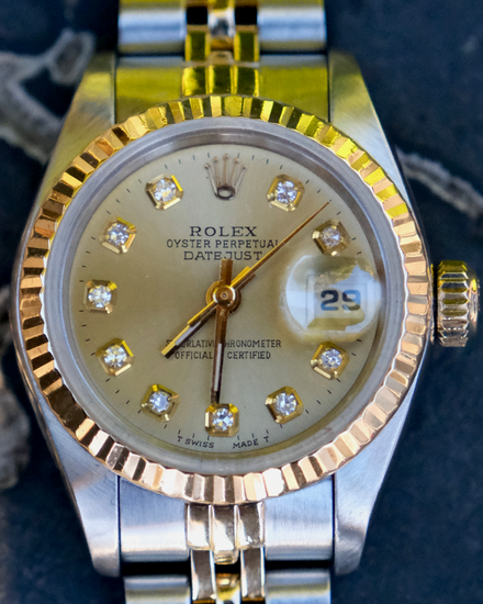 Rolex Lady-Datejust 26MM Champagne Dial Two-Tone Jubilee Bracelet (69173)