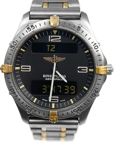 Breitling Aerospace Titanium 40MM Quartz Black Dial TItanium Bracelet (E56062)