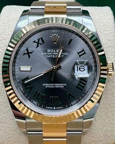 2024 Rolex Datejust "Wimbledon" 41MM Slate Dial Two-Tone Oyster Bracelet (126333)