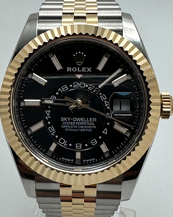 2023 Rolex Sky-Dweller Oysterteel & Yellow Gold Black Dial (336933)