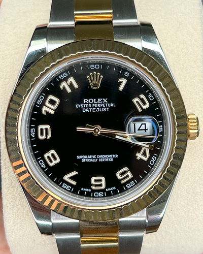 2016 Rolex Datejust II 41MM Two-Tone Black Dial (116333)