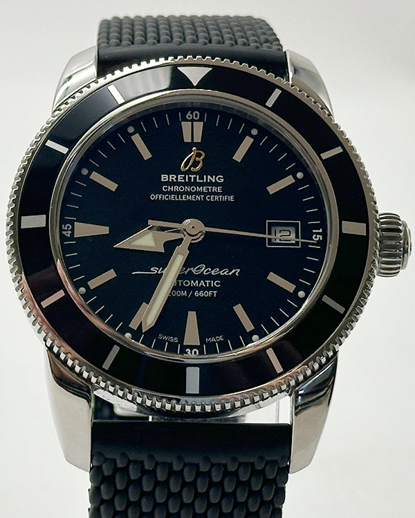 Breitling Superocean Heritage 42MM Black Dial Rubber Strap (A17321)