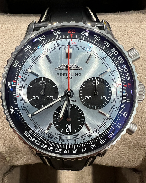 2024 Breitling Navitimer B01 Chronograph 41MM Blue Dial Leather Strap (AB0139241C2P1)