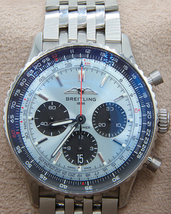 2023 Breitling Navitimer Chronograph B01 43MM Blue Dial Steel Bracelet (AB0138)