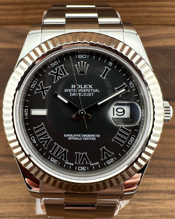 2014 Rolex Datejust II 41MM Grey Dial Oyster Bracelet (116334)