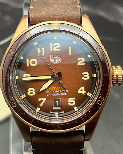 2022 TAG Heuer Autavia 42MM Brown Dial Leather Strap (WBE5191.FC8276)