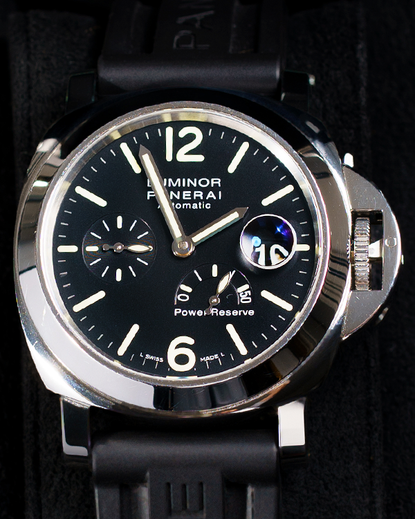 2021 Panerai Luminor Power Reserve 44MM Black Dial Rubber Strap (PAM01090)