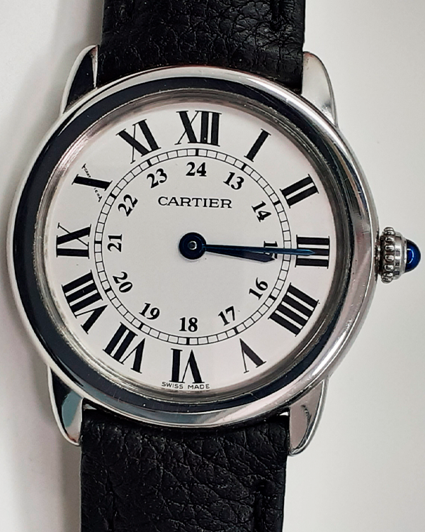 Cartier Ronde Solo De Cartier 29MM Silver Dial Leather Strap (2933)