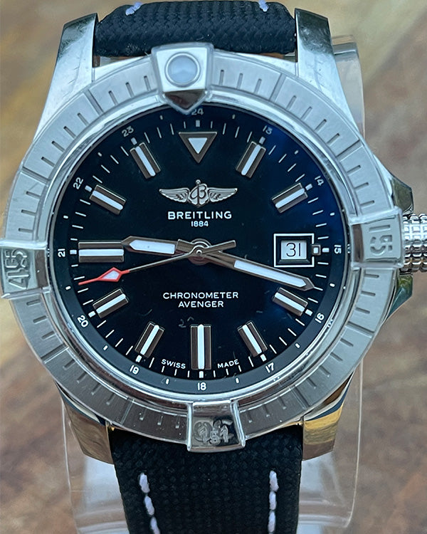 No Reserve - Breitling Avenger Automatic 43mm Steel Black Dial (A17318)