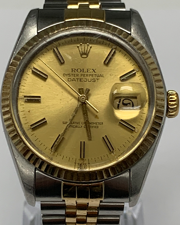 Rolex Datejust Vintage 36MM Champagne Dial Two-Tone Jubilee Bracelet (16013)