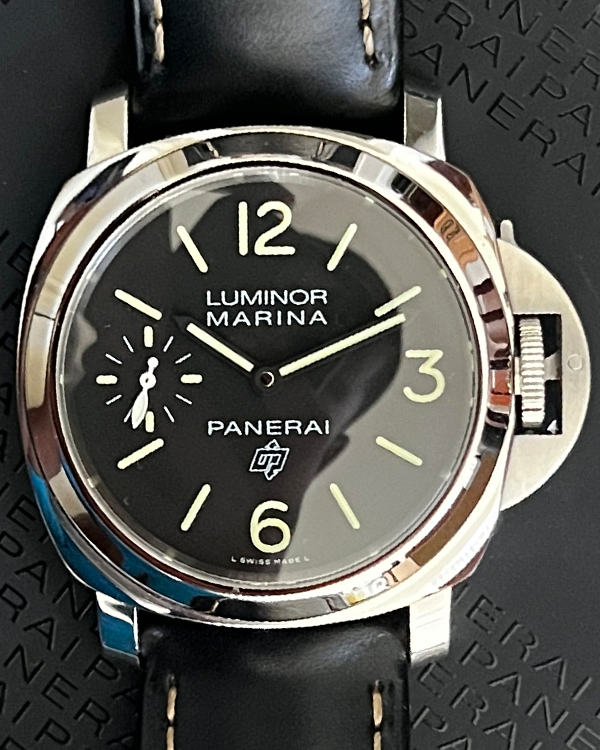 2018 Panerai Luminor Marina 44MM Black Dial Leather Strap (PAM00776)