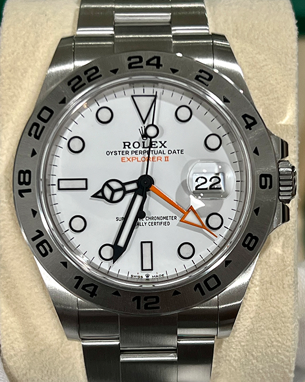 2022 Rolex Explorer II Oystersteel White Dial (226570)