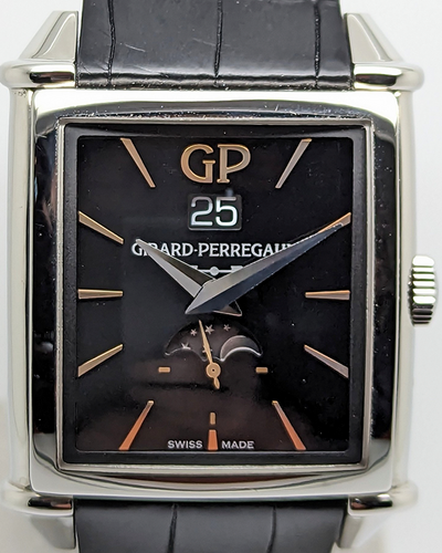 Girard Perregaux Vintage 1945 Infinity Edition 36.10MM Onyx Dial Leather Strap (25882-11-631-BB6B)