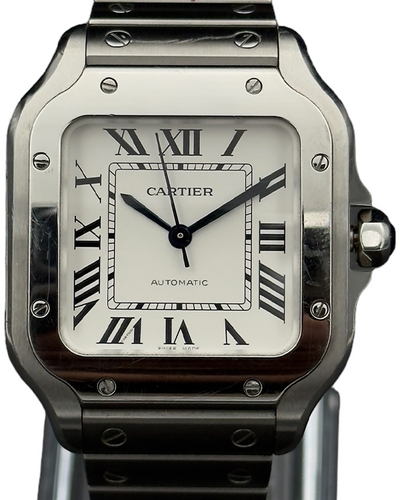 2022 Cartier Santos De Cartier 35.1MM Silver Dial Steel Bracelet (WSSA0029)