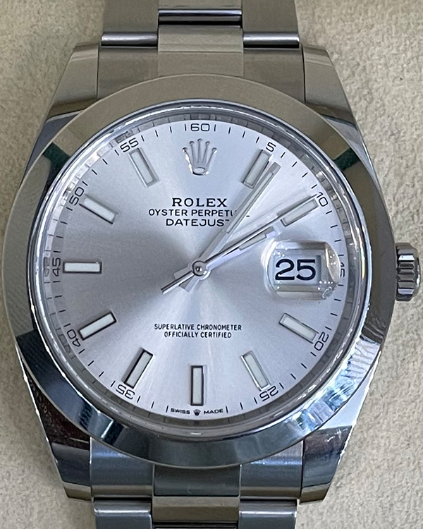 2022 Rolex Datejust 41MM Oystersteel Silver Dial (126300)