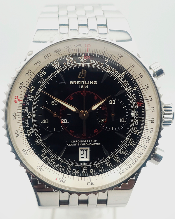 2008 Breitling Montbrillant Légende 47MM Black Dial Steel Bracelet (A2334021/B871)