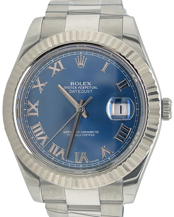 2011 Rolex Datejust II 41MM Blue Dial Oyster Bracelet (116334)