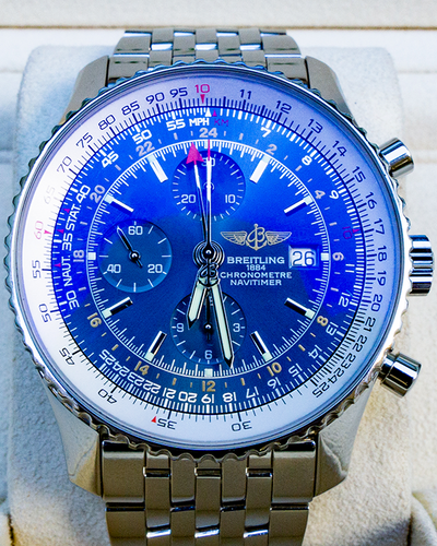 2015 Breitling Navitimer World 46MM Blue Dial Steel Bracelet (A24322)