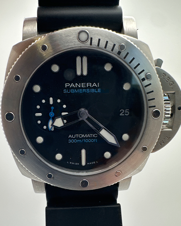 2021 Panerai Luminor Submersible 42MM Black Dial Rubber Strap (PAM00973)