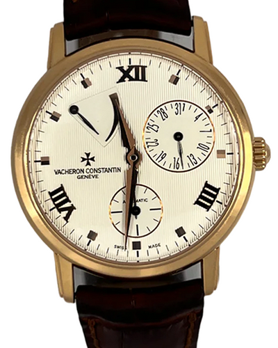 Vacheron Constantin Patrimony 36MM White Dial Leather Strap (47200/000R-9077)