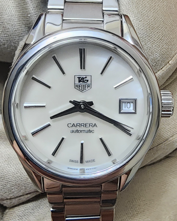 TAG Heuer Carrera Lady 28MM Stee White Mother of Peal (WAR2411.BA0776)