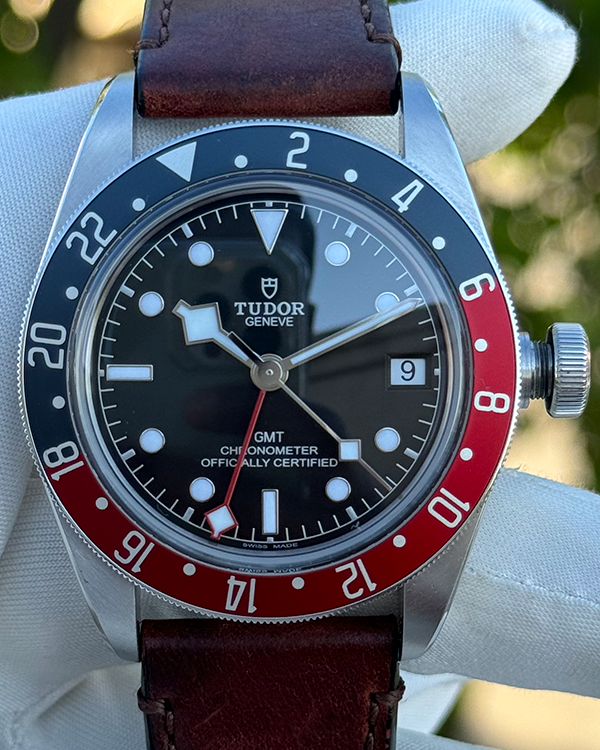 2019 Tudor Black Bay GMT "Pepsi" 41MM Black Dial Leather Strap (M79830RB)