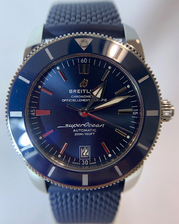 Breitling Superocean Heritage II 42MM Blue Dial Rubber Strap (AB2010)