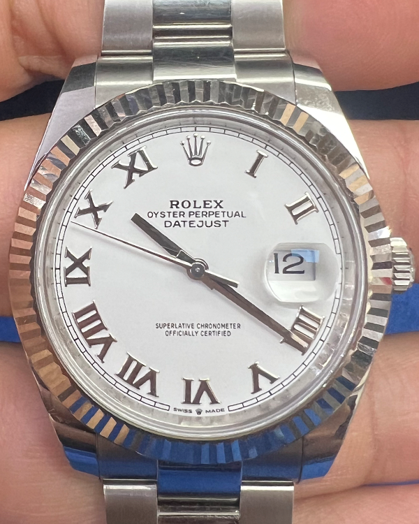 2022 Rolex Datejust 41MM White Dial Oyster Bracelet (126334)