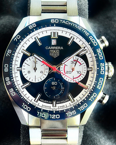 2022 Tag Heuer Carrera "160th Anniversary" L.E. 44MM Blue Dial Steel Bracelet (CBN2A1E)