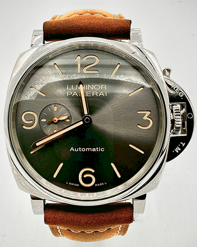 Panerai Luminor Due 45MM Anthracite Grey Dial Leather Strap (PAM00739)