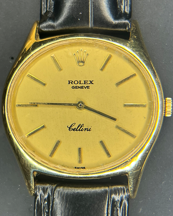 Rolex Cellini 32MM Champagne Dial Aftermarket Leather Strap (3806)